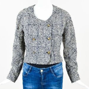 VINTAGE Chanel Tweed Double Breasted Crop Jacket